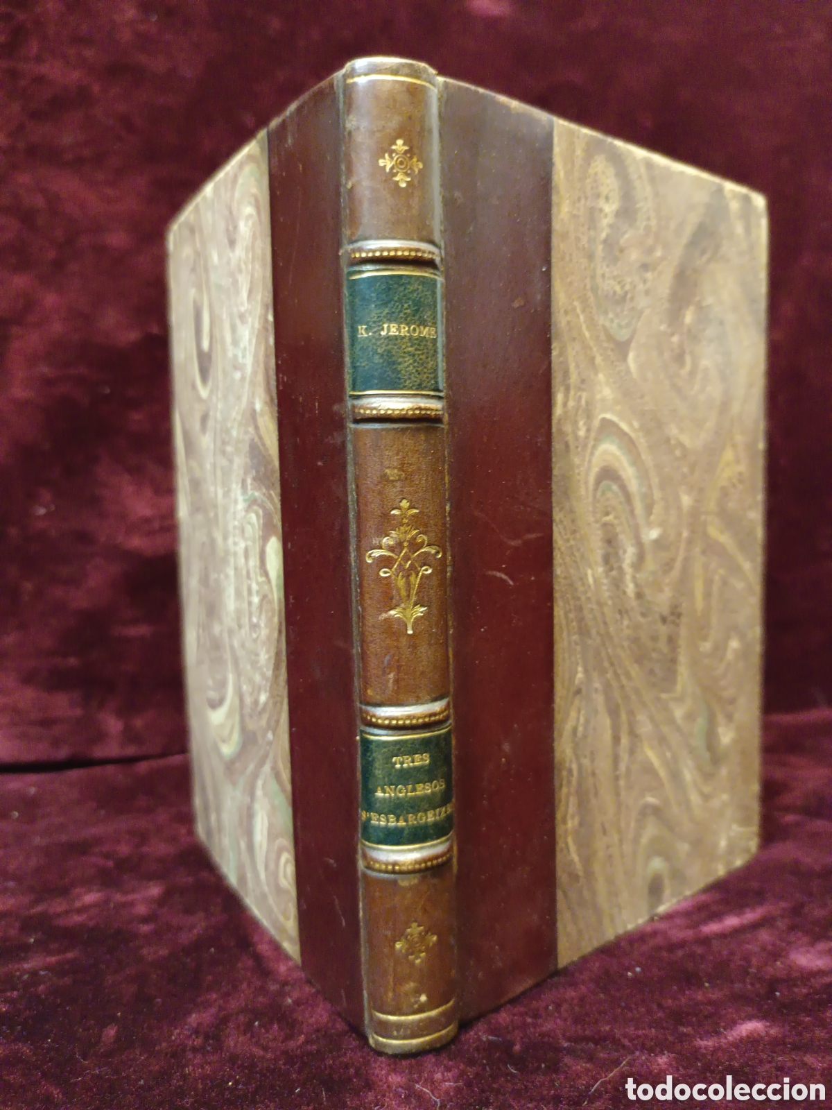 Libri antichi: JEROME K. JEROME - TRES ANGLESOS S'ESBARGEIXEN - ENCUADERNACI&Oacute;N BRUGALLA A&Ntilde;O 1945 - 13 X 18 CM