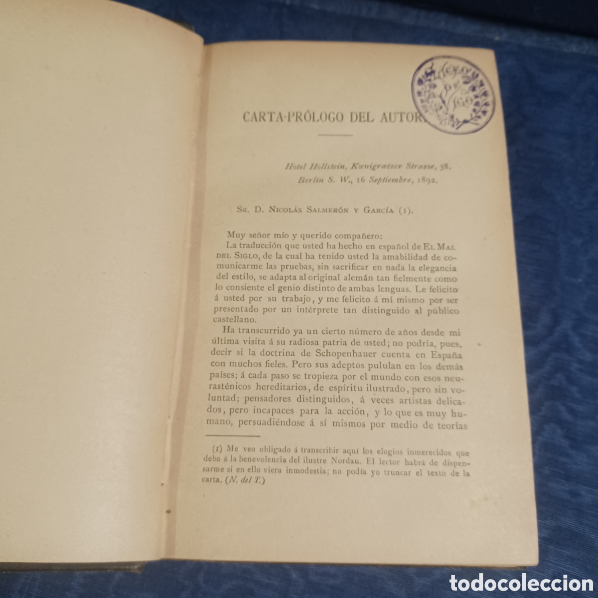 Libros antiguos: EL MAL DEL SIGLO - MAX NORDAU - Foto 5