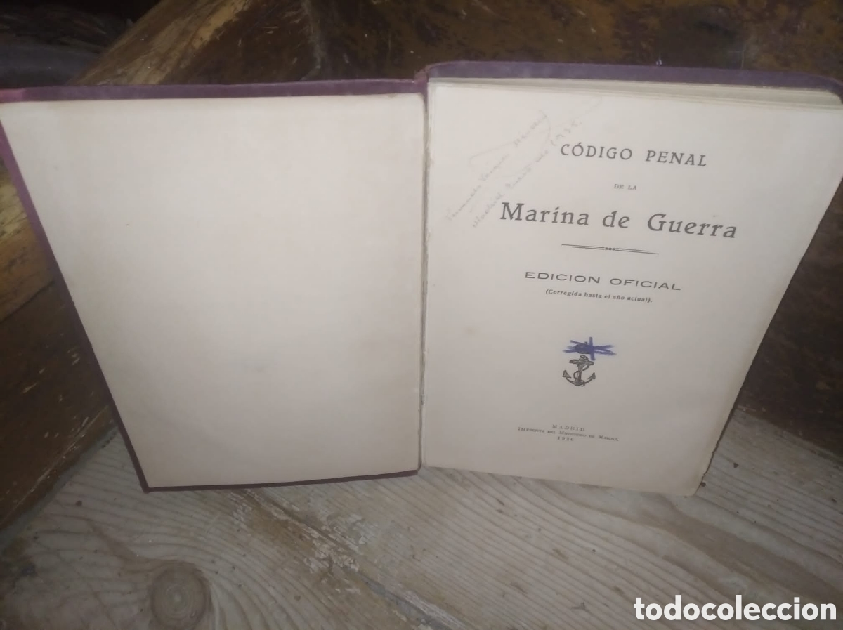 Libros antiguos: C&oacute;digo penal de la marina de guerra. 1926. Ministerio de Marina.