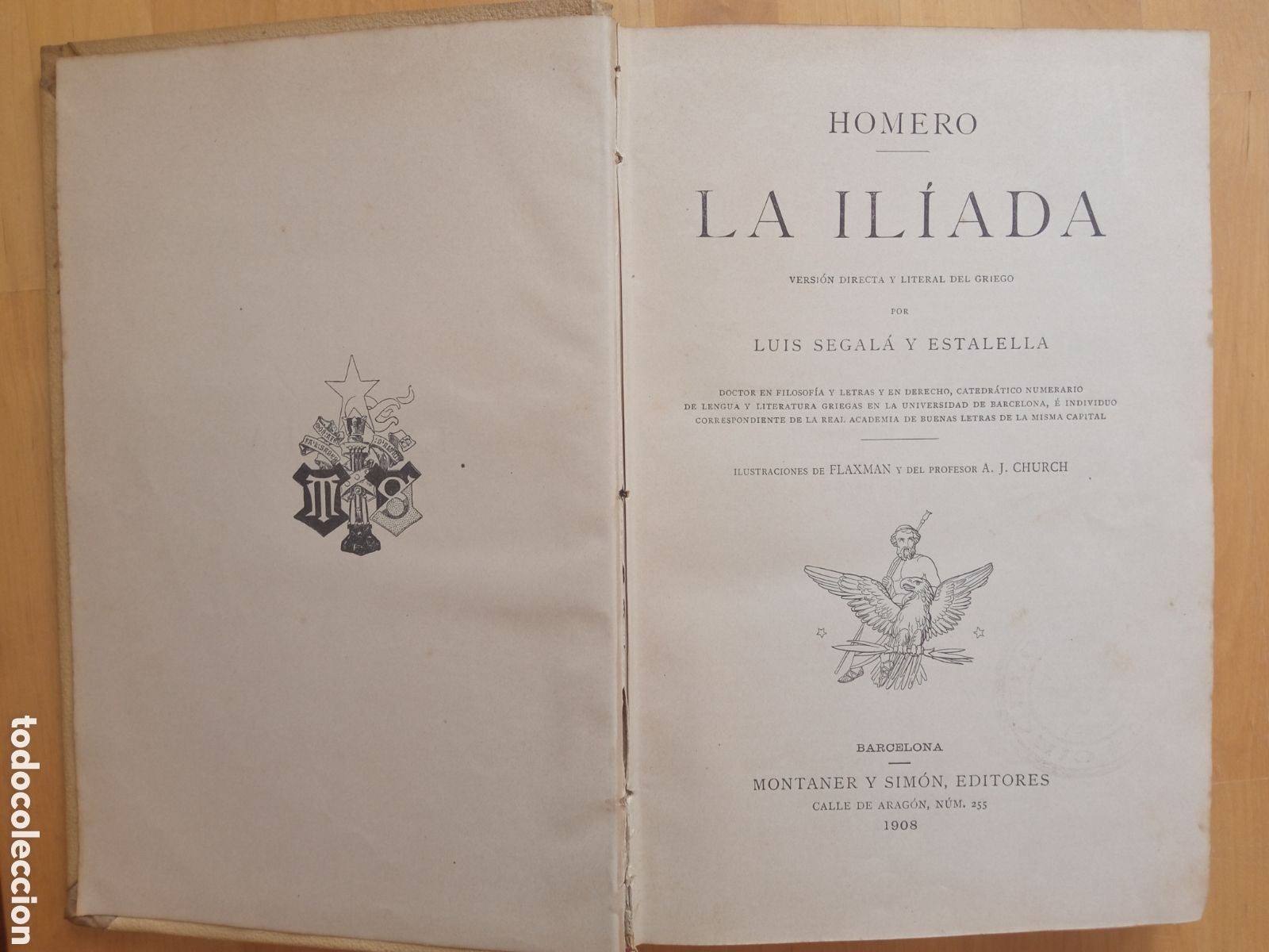 Libros antiguos: La Il&iacute;ada - Homero MONTANER Y SIMON - Foto 5