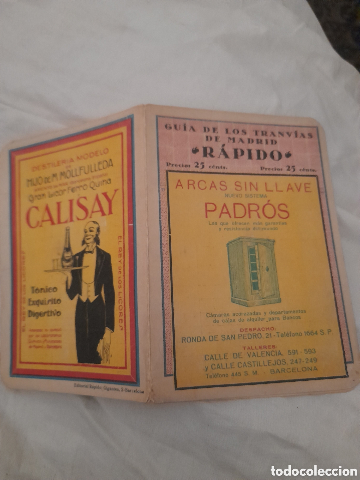 Libros antiguos: Gu&iacute;a de los Tranv&iacute;as de Madrid, R&aacute;pido - Foto 1
