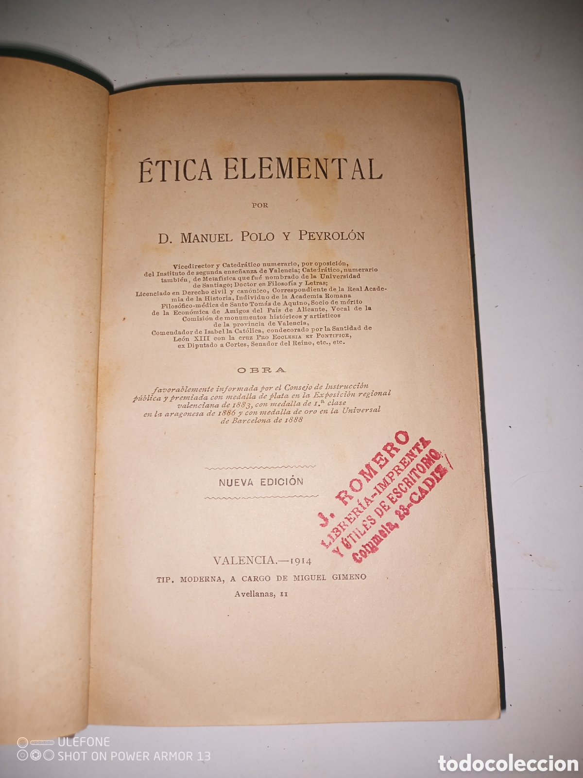 Libros antiguos: Libro &eacute;tica, 1914 - Foto 2