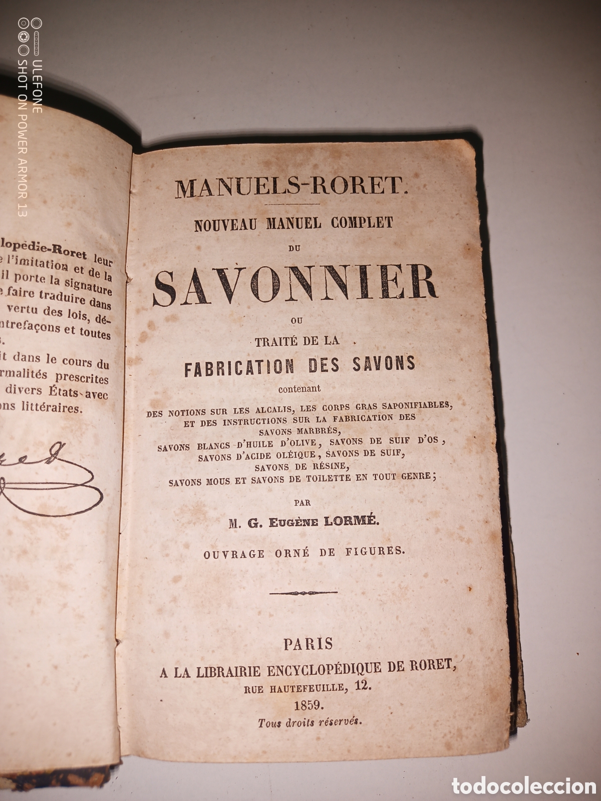 Libros antiguos: Libro fabricaci&oacute;n de jabones, 1859 - Foto 1