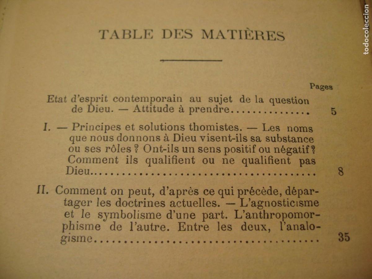Libros antiguos: AGNOSTICISME OU ANTHROPOMORPHISME. A.D. SERTILLANGES. LIBRAIRIE BLOUD. 1908 - Foto 12