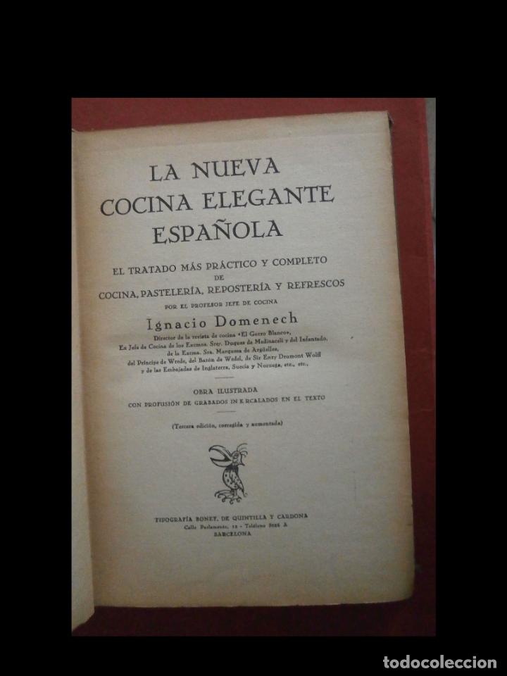 Libros antiguos: La nueva cocina elegante. Ignacio Dom&eacute;nech - Foto 6