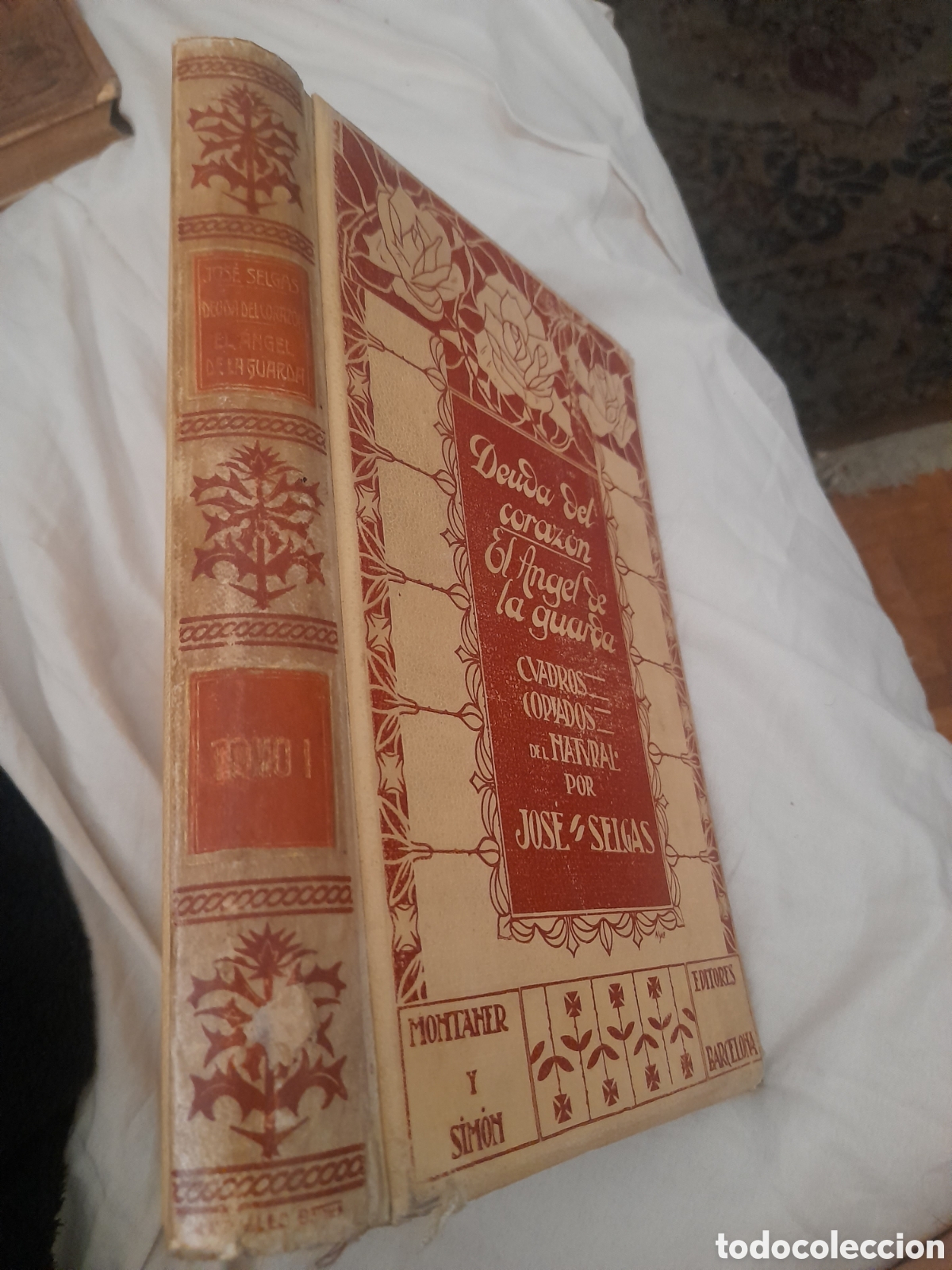 Libros antiguos: Deudas del Coraz&oacute;n, El Angel de la guarda, edici&oacute;n de Montaner y Simon de 1909 - Foto 2