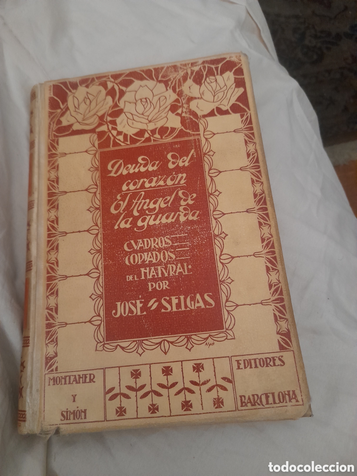 Libros antiguos: Deudas del Coraz&oacute;n, El Angel de la guarda, edici&oacute;n de Montaner y Simon de 1909 - Foto 1