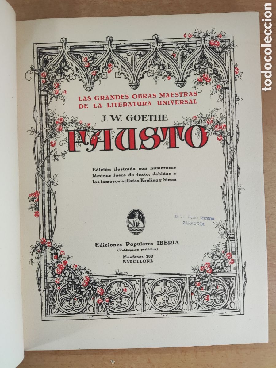 Libros antiguos: FAUSTO / J.W. GOETHE / 2&ordf;ed. 1933. EDICIONES IBERIA - Foto 2