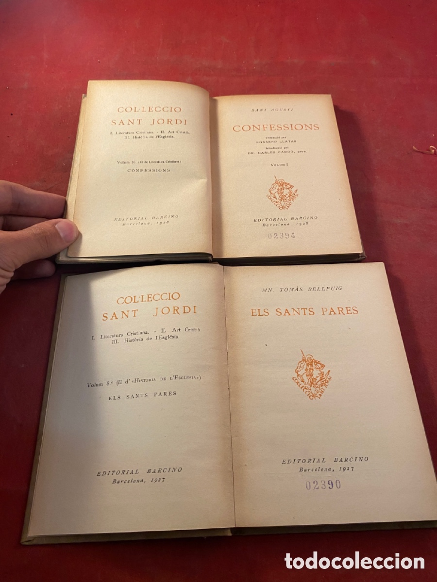 Libros antiguos: Confessions- Els Sants Pares - Foto 2