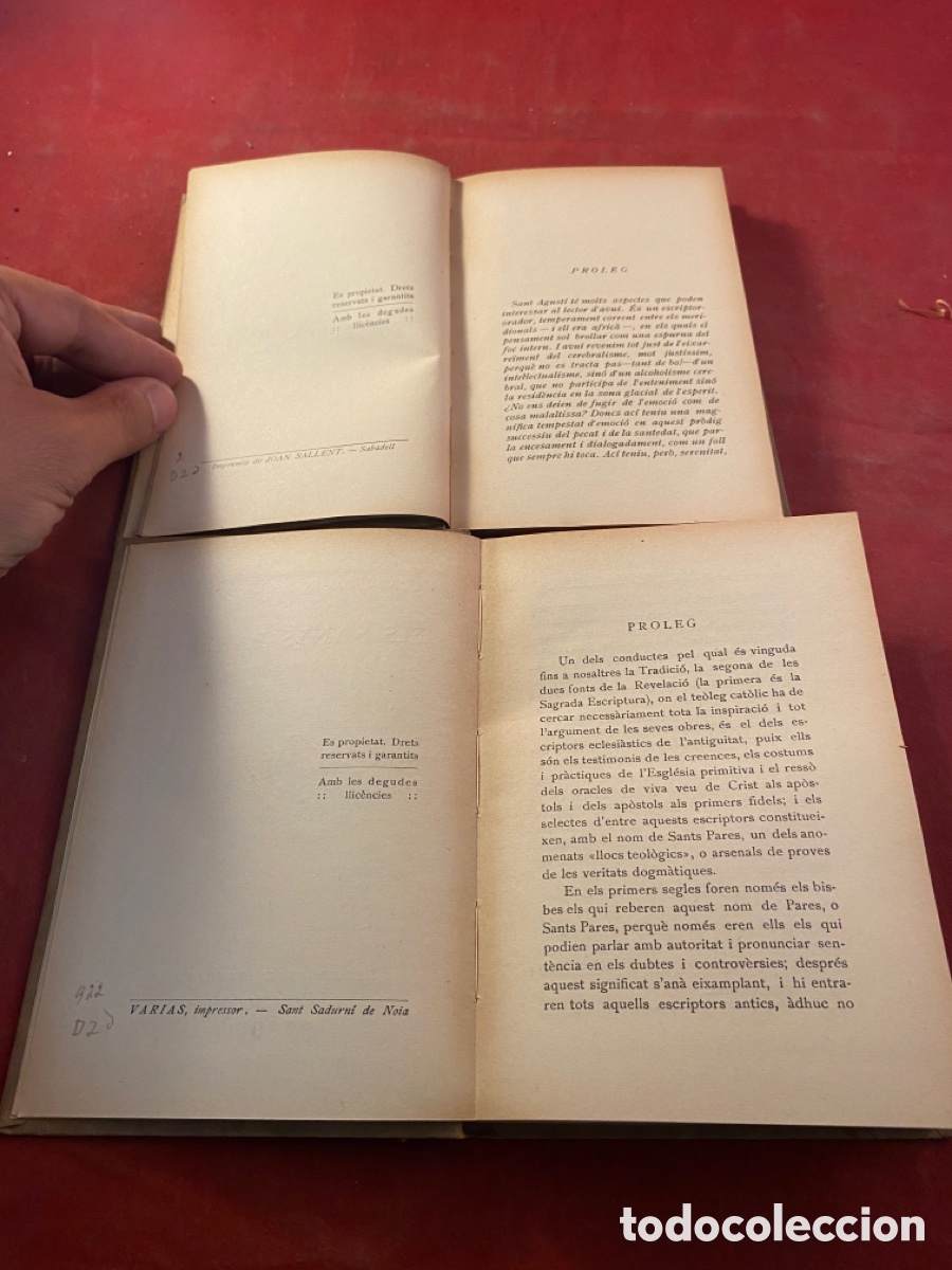 Libros antiguos: Confessions- Els Sants Pares - Foto 3