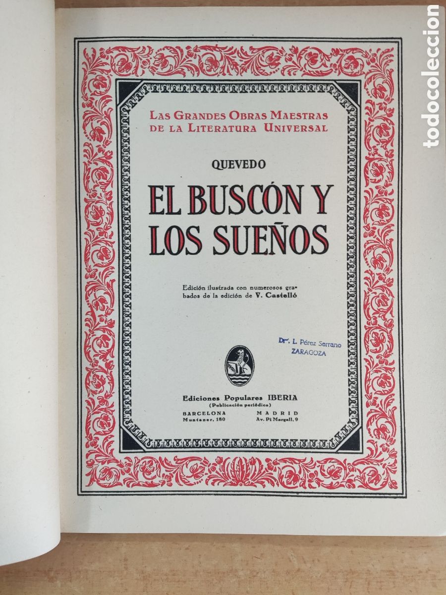 Libros antiguos: EL BUSC&Oacute;N Y LOS SUE&Ntilde;OS / QUEVEDO / 1&ordf;ed. 1932. EDICIONES IBERIA - Foto 2