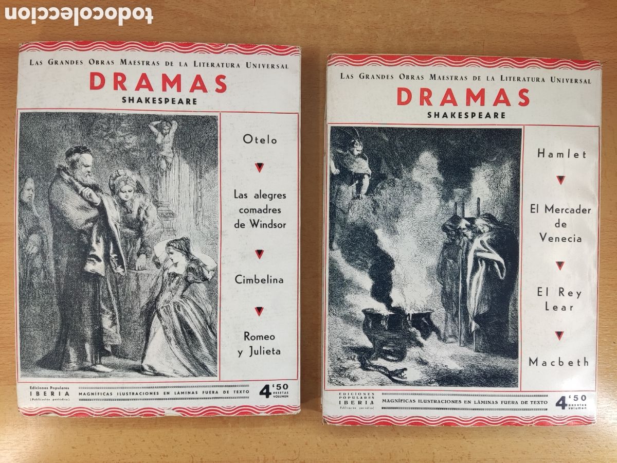Libros antiguos: DRAMAS / SHAKESPEARE / 1&ordf;ed. 1933. EDICIONES IBERIA / DOS TOMOS - Foto 4