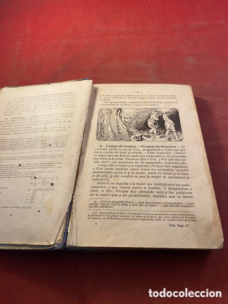 Libros antiguos: Historia sagrada - Foto 3
