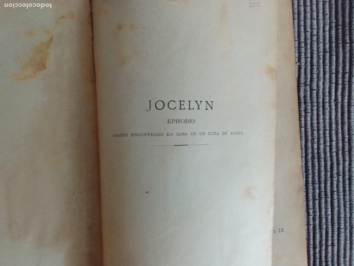 Libros antiguos: JOCELYN A. DE LAMARTINE. 1888. - Foto 5