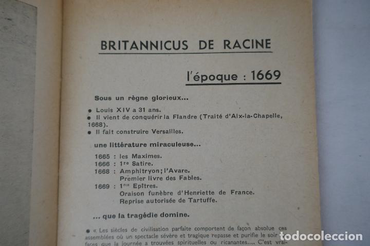 Libros antiguos: Britannicus de J. Racine. Paris. Hachette (en Franc&eacute;s) - Foto 10