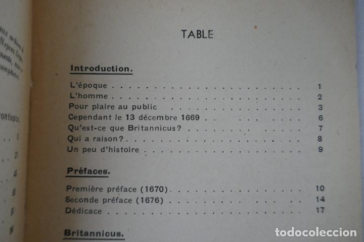 Libros antiguos: Britannicus de J. Racine. Paris. Hachette (en Franc&eacute;s) - Foto 14