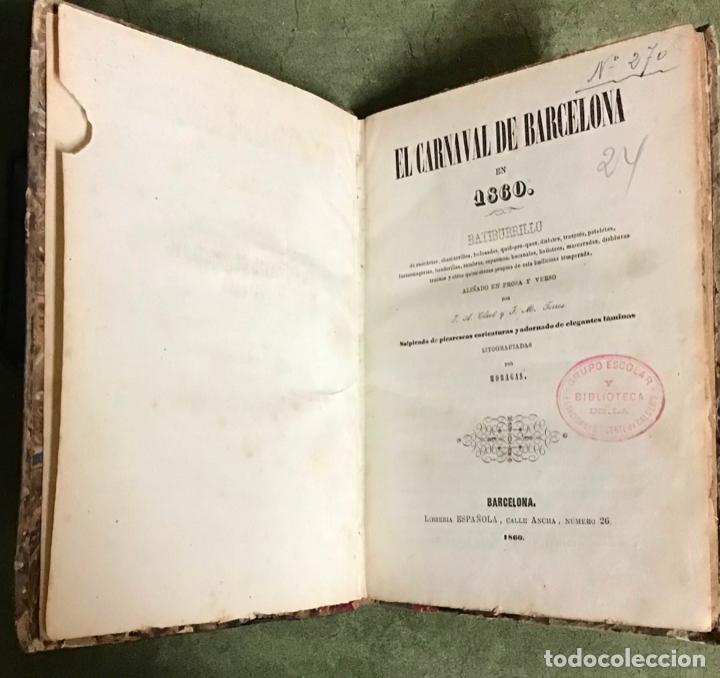 Libros antiguos: EL CARNAVAL DE BARCELONA 1860 - Foto 5