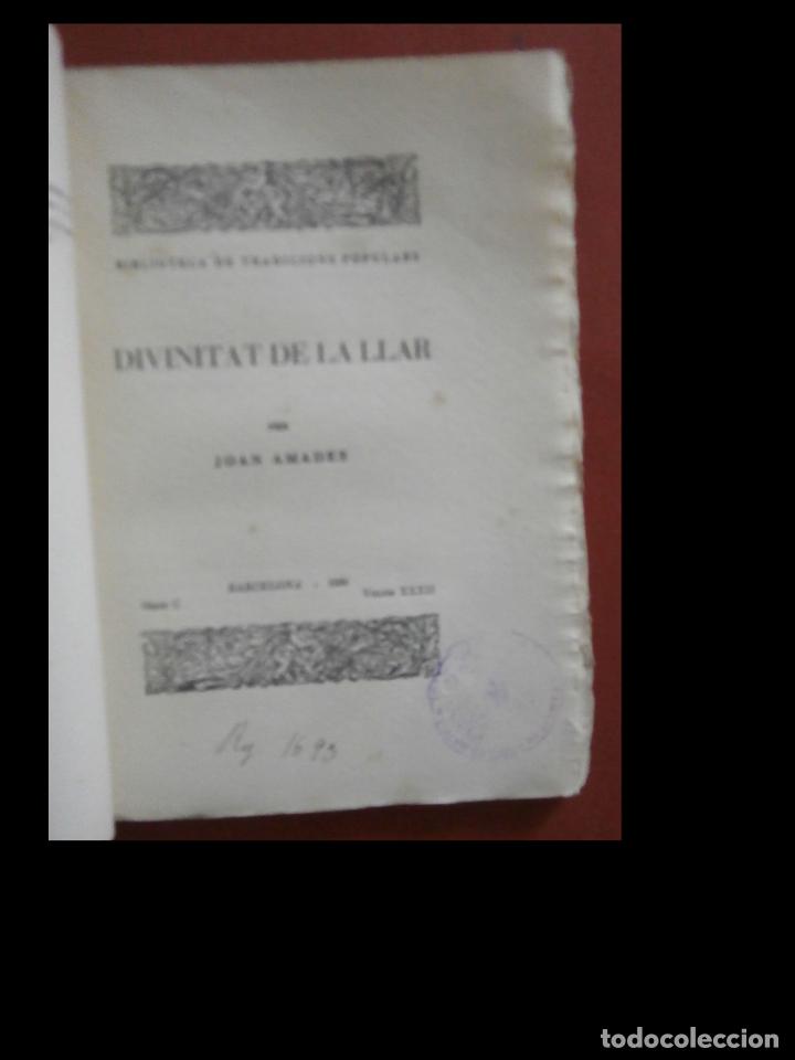 Libros antiguos: Divinitat de la llar. Joan Amades. - Foto 5