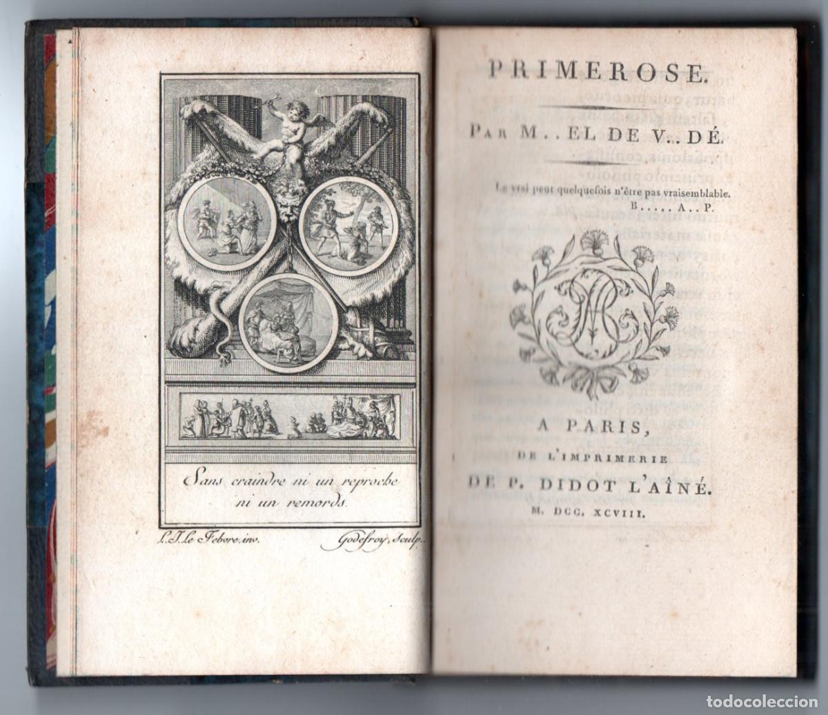 Libros antiguos: M. el de V. d&eacute;. - Primerose. - Foto 1