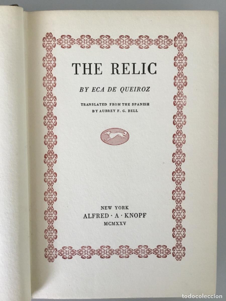 Libros antiguos: ECA DE QUEIROZ // THE RELIC // 1925 // EN INGL&Eacute;S - Foto 3