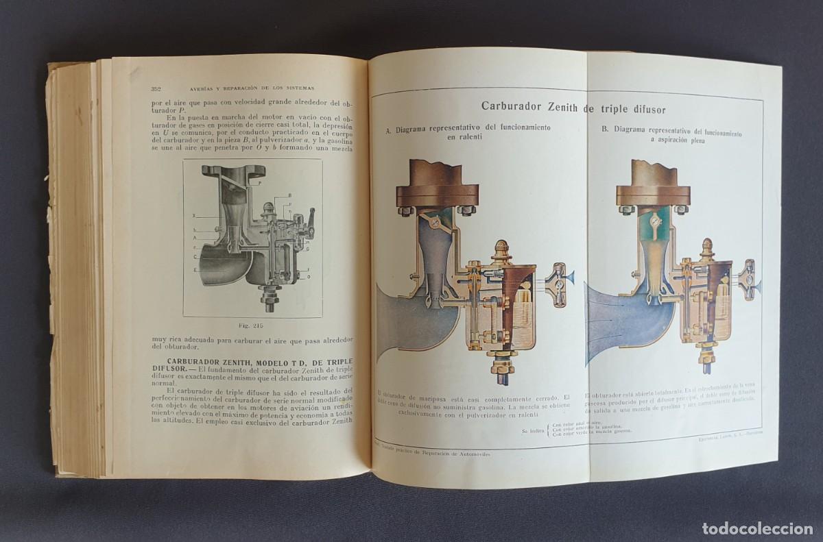 Libros antiguos: LIBRO TRATADO PR&Aacute;CTICO DE REPARACI&Oacute;N DE AUTOMOVILES - Foto 6