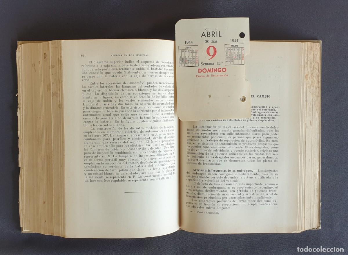 Libros antiguos: LIBRO TRATADO PR&Aacute;CTICO DE REPARACI&Oacute;N DE AUTOMOVILES - Foto 8