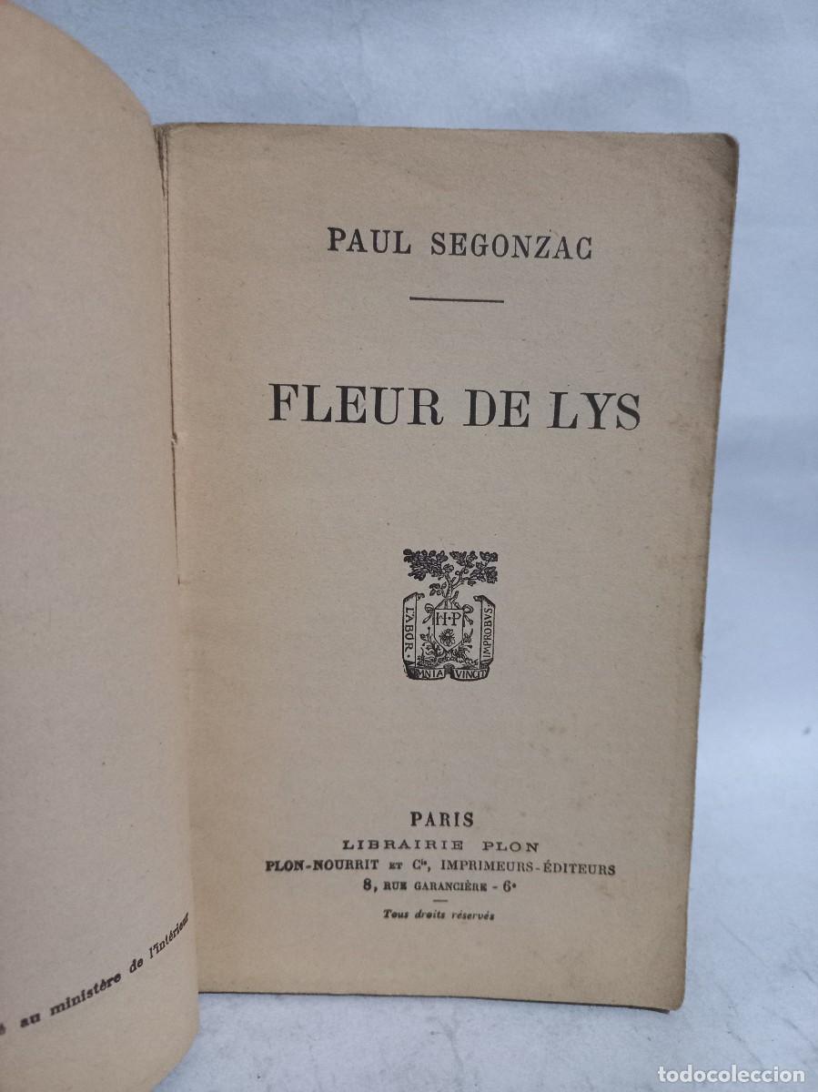 Libros antiguos: Paul Segonzac - Fleur de Lys - 1923 - Foto 2