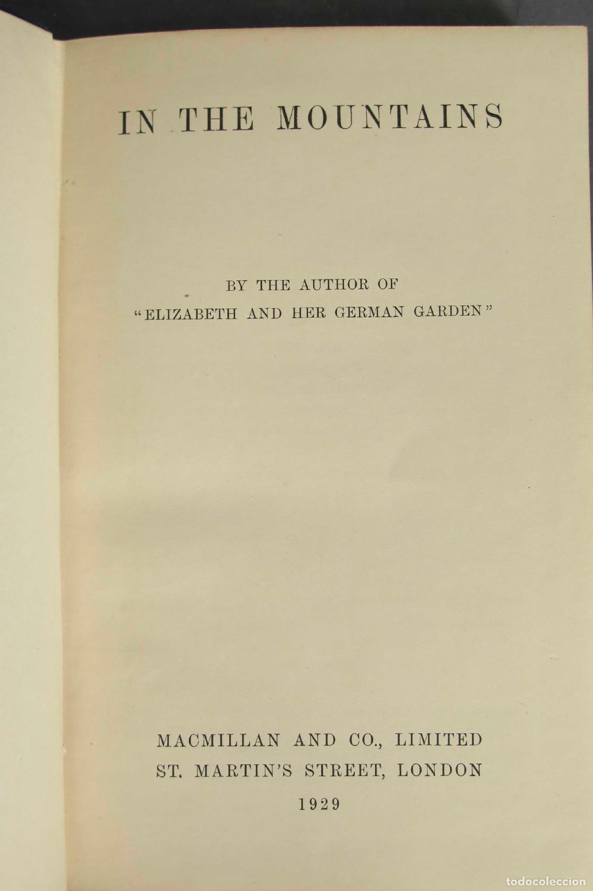 Libros antiguos: In the Mountains. 1929 - Foto 2