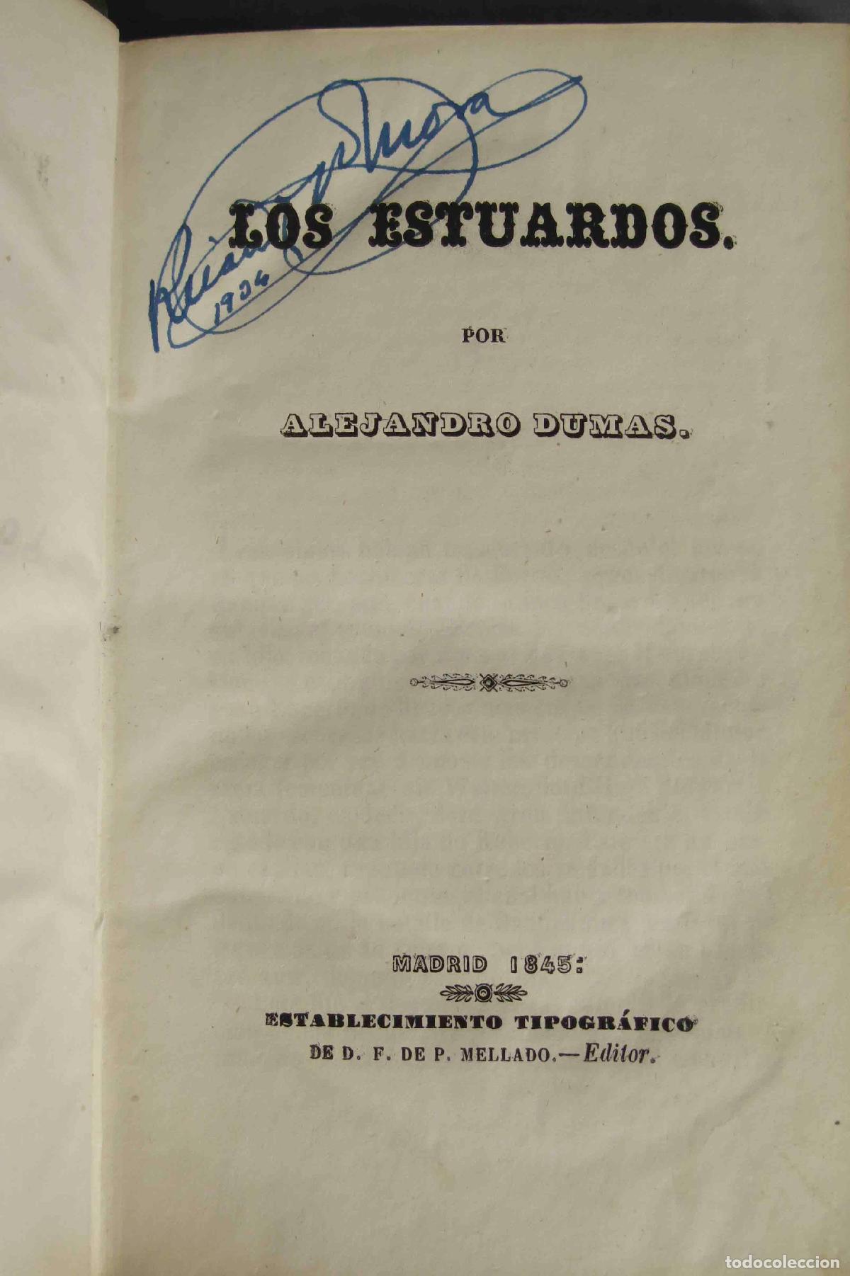 Libros antiguos: Los Estuardos. DUMAS. 1845 - Foto 2