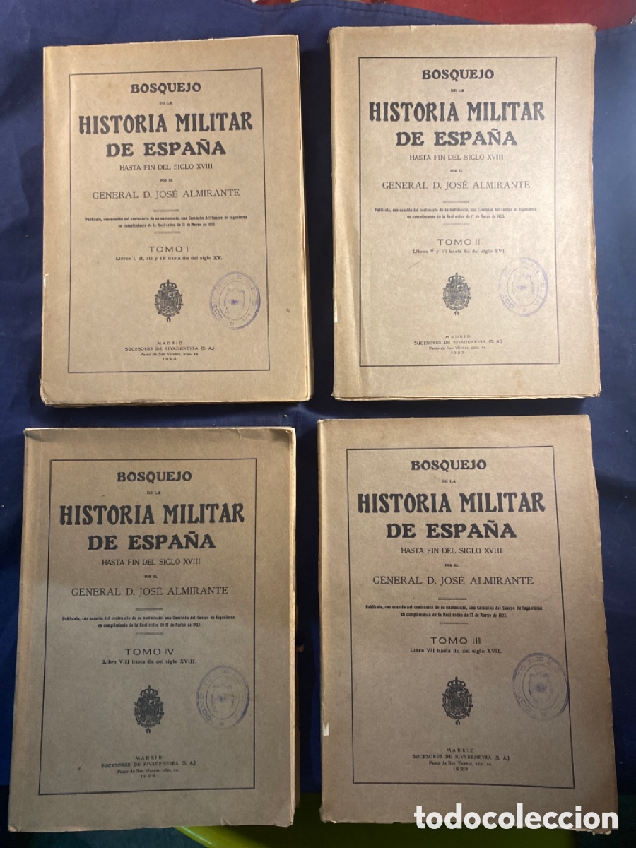Livros antigos: Bosquejo de la historia militar de espa&ntilde;a 1923