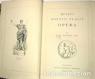 Libros antiguos: QUINTI HORATII FLACCI OPERA ... 1868 - Foto 2