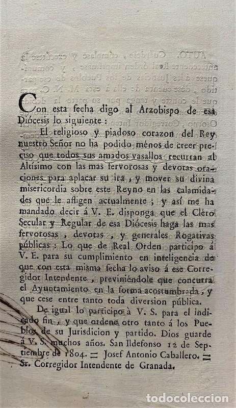 Antiquarische B&uuml;cher: CON &eacute;sta fecha digo al Arzobispo&hellip; que todos los vasallo recurran al alt&iacute;simo&hellip;. Por las calamidades q
