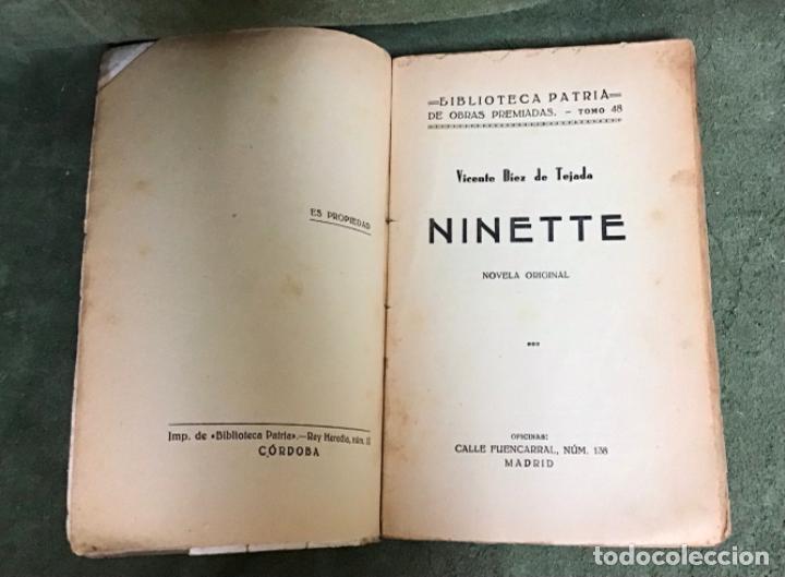 Libros antiguos: NINETTE, VICENTE DIEZ DE TEJADA 1908 - Foto 3