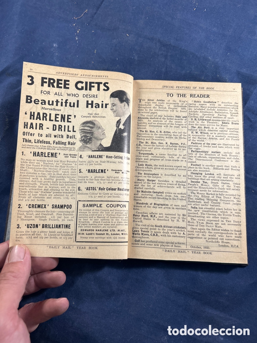 Libros antiguos: THE DAILY MAIL YEAR BOOK FOR 1936 - Foto 2