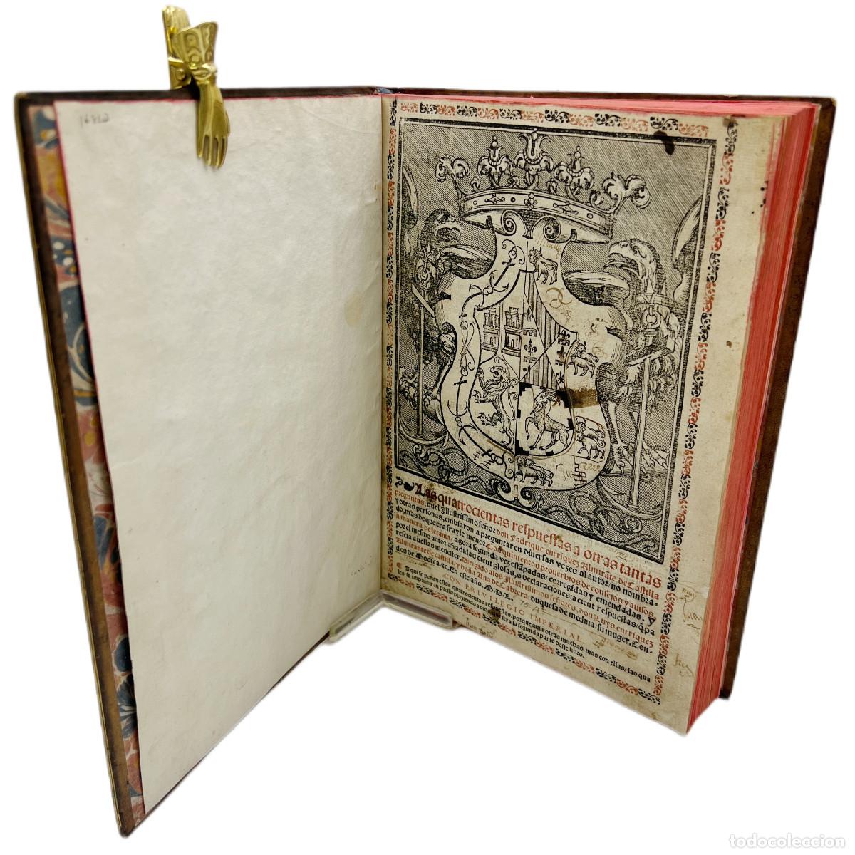 Libros antiguos: LUIS DE ESCOBAR - LAS CUATROCIENTAS RESPUESTAS - 1550 - Foto 3