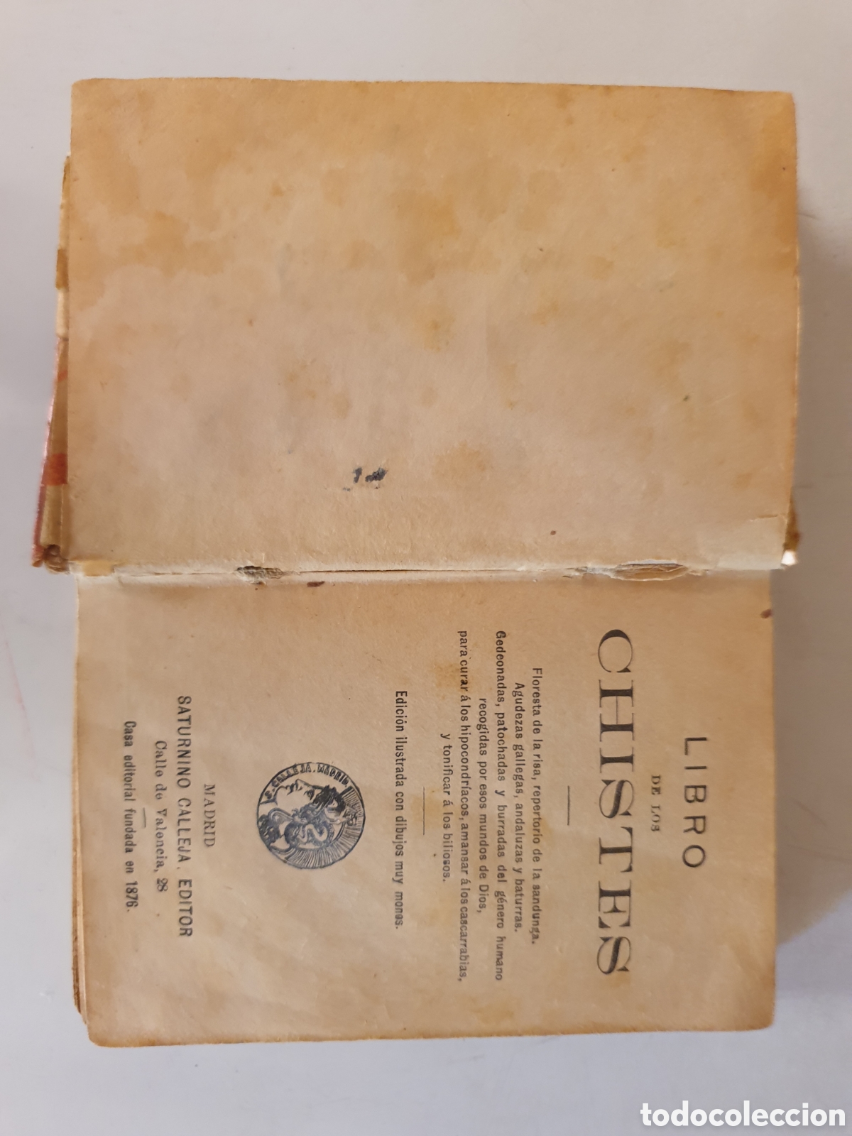 Libros antiguos: LIBRO DE LOS CHISTES. ED. SATURNINO CALLEJA 1876 - Foto 2