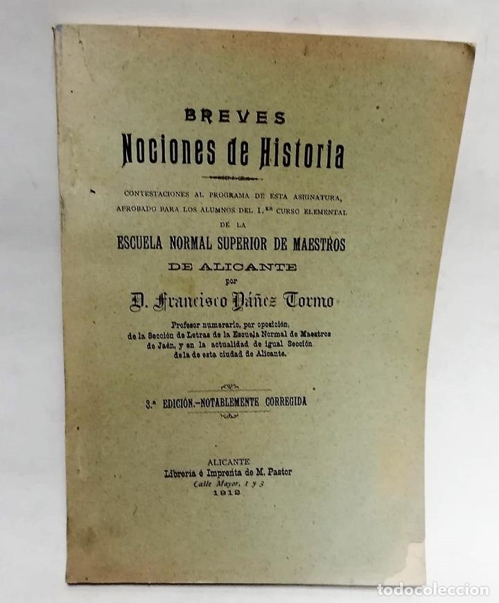 Libros antiguos: BREVES NOCIONES DE HISTORIA - Foto 1