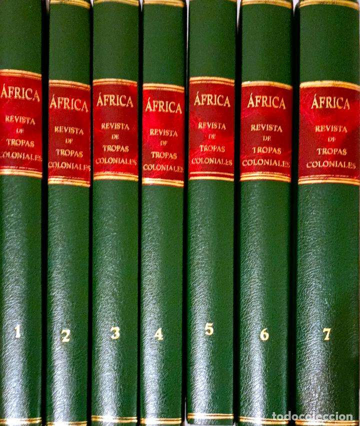 Old books: africa revista de tropas coloniales copia 7 tomos