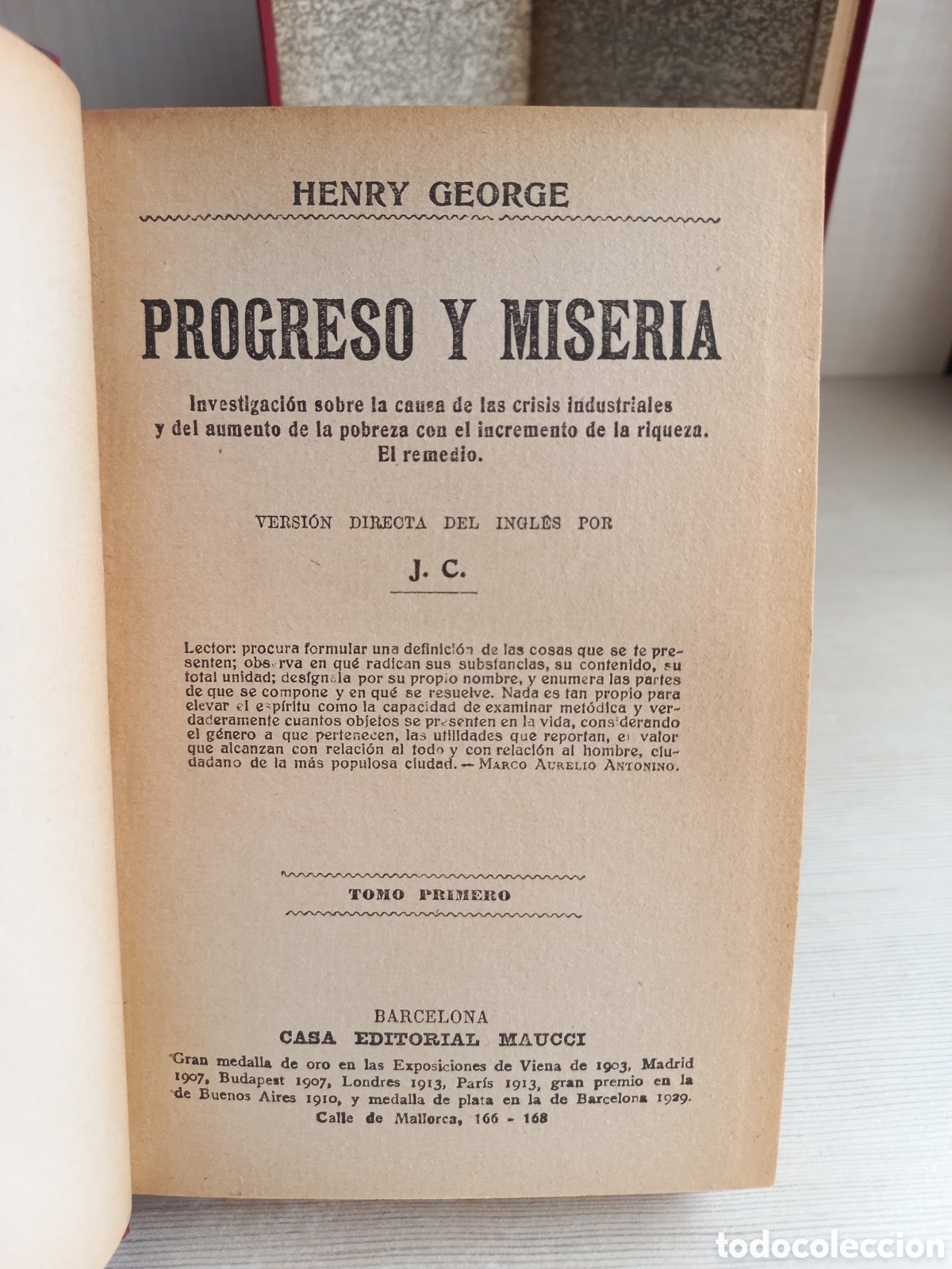 Libros antiguos: Progreso y miseria. Henry George. Casa Editorial Maucci. Completo. - Foto 6