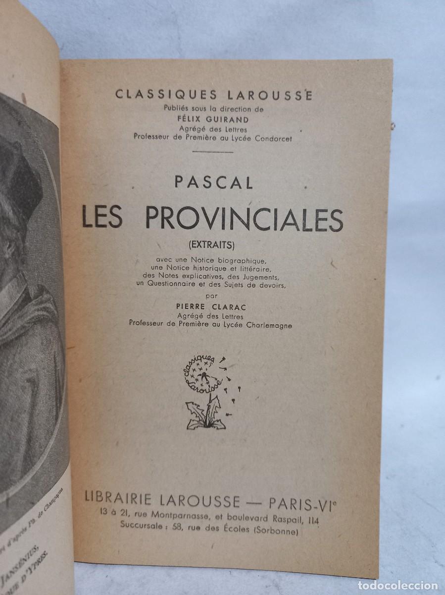 Libros antiguos: Pascal - Les Provinciales - 1934 - Foto 3