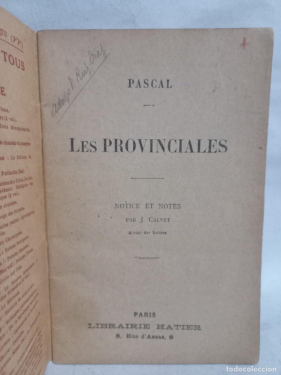 Libros antiguos: Pascal - Les Provinciales - 1930 - Foto 2
