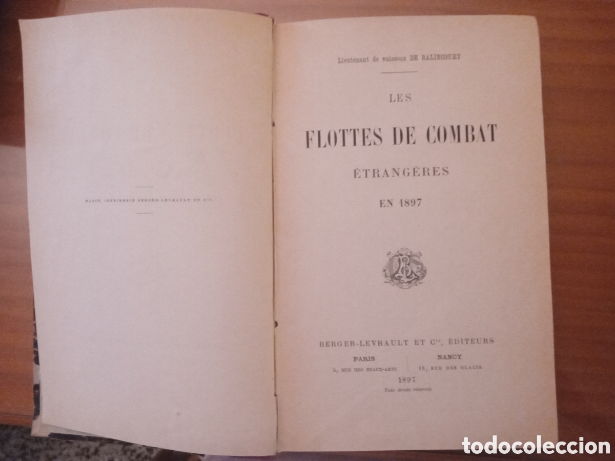 Libros antiguos: Les flottes de combate etrangeres en 1897 - Foto 1