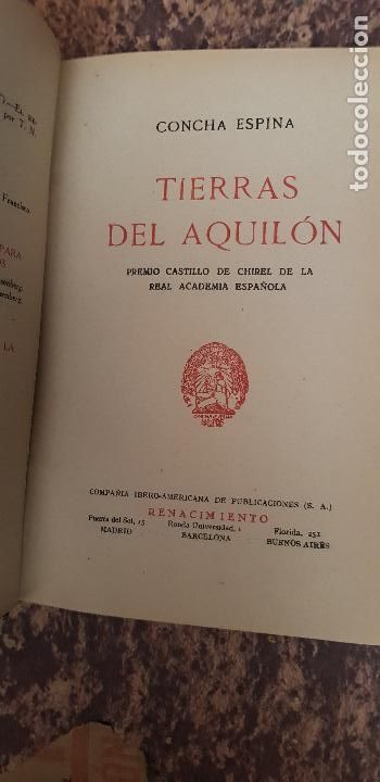 Libros antiguos: CONCHA ESPINA-TIERRAS DEL AQUILON-1930 - Foto 1