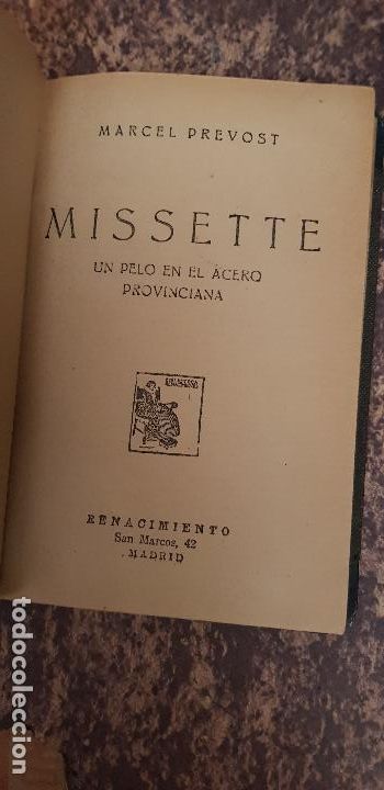 Libros antiguos: MARCEL PREVOST-MISSETTE - Foto 1