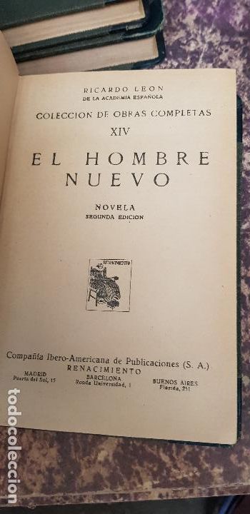 Libros antiguos: RICARDO LEON-EL HOMBRE NUEVO- - Foto 1