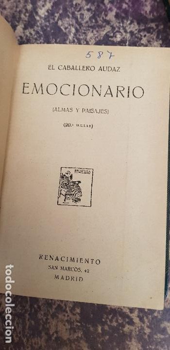 Libros antiguos: EL CABALLERO AUDAZ-EMOCIONARIO- - Foto 1
