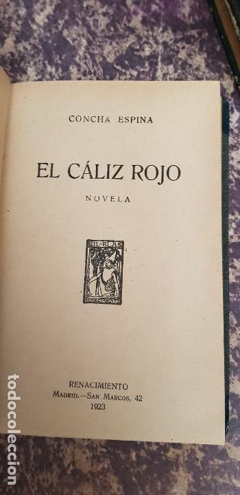 Libros antiguos: CONCHA ESPINA-EL CALIZ ROJO-1923 - Foto 1