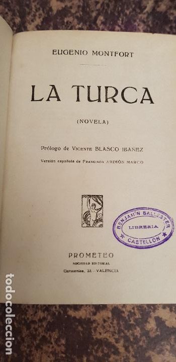Libros antiguos: EUGENIO MONTFORT-LA TURCA - Foto 1