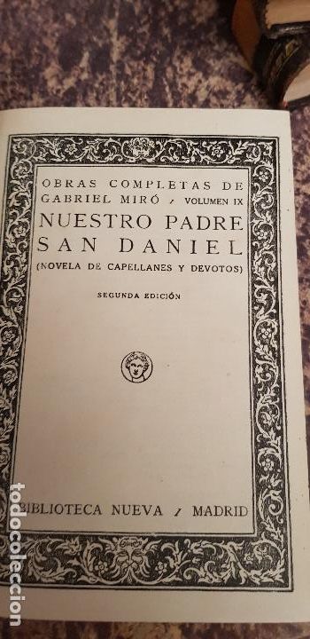 Libros antiguos: GABRIEL MIRO.-NUESTRO PADRE SAN DANIEL-1930 - Foto 1