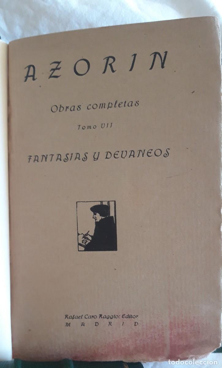 Libros antiguos: Fantasias y Devaneos. Azorin - Foto 1